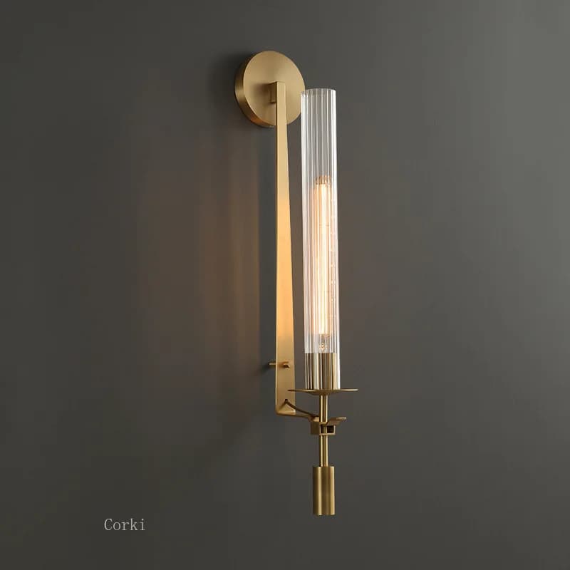 Applique Murale LED Rétro en Laiton de Campagne Américaine, Luminaire de Salon, Foyer, Hôtel, Chambre à Coucher, oral et, Escaliers, Montage en Surface