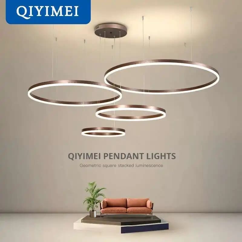 QIYIMEI-Plafonnier LED au Design Moderne, Disponible en Noir et en Or, Luminaire Décoratif d'Nik, Idéal pour une Chambre à Coucher, un Salon, une Salle à Manger ou un Bar