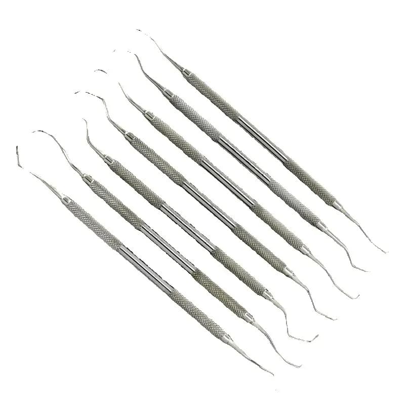 Ensemble de 7 curettes dentaires Gracey en acier inoxydable, détartreur, calcul, périodmédailles