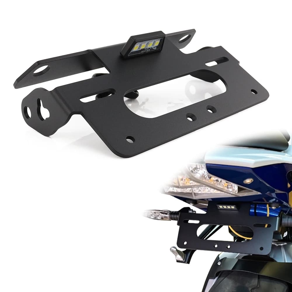 Support de plaque de planificateur d'éliminateur de garde-boue arrière de moto avec lumière LED, adapté pour BMW S1000RR 2009-2018, S1000R Gardens 4 2009-2014