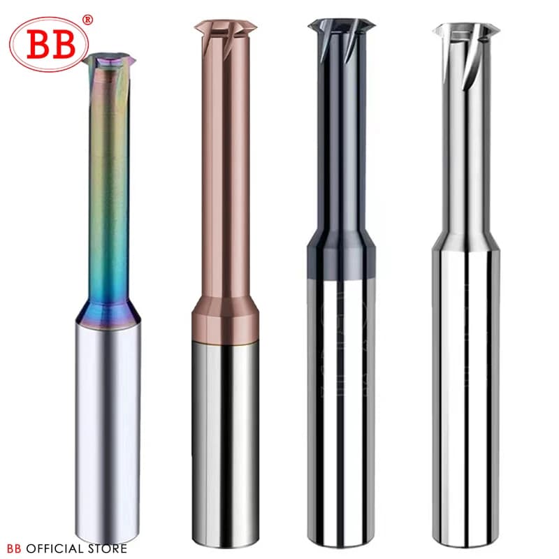 BB 1 dent filetage fraise carbure de tungstène acier CNC usinage aluminium 60 degrés M1.2 M1.6 M2 M2.5 M3 M4 M5 M6 M8