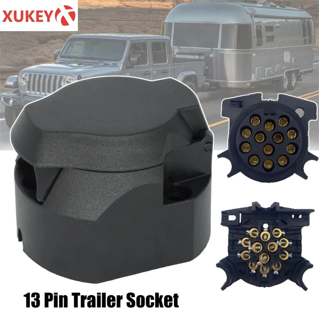 Prise de remorque européenne Durable 12V 13 broches, 13 pôles, barre de remorquage, connecteur électrique de caravanes, accessoires de voiture