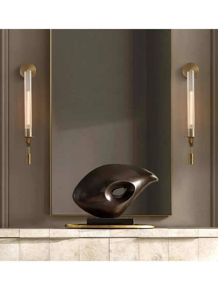 Applique Murale LED Rétro en Laiton de Campagne Américaine, Luminaire de Salon, Foyer, Hôtel, Chambre à Coucher, oral et, Escaliers, Montage en Surface