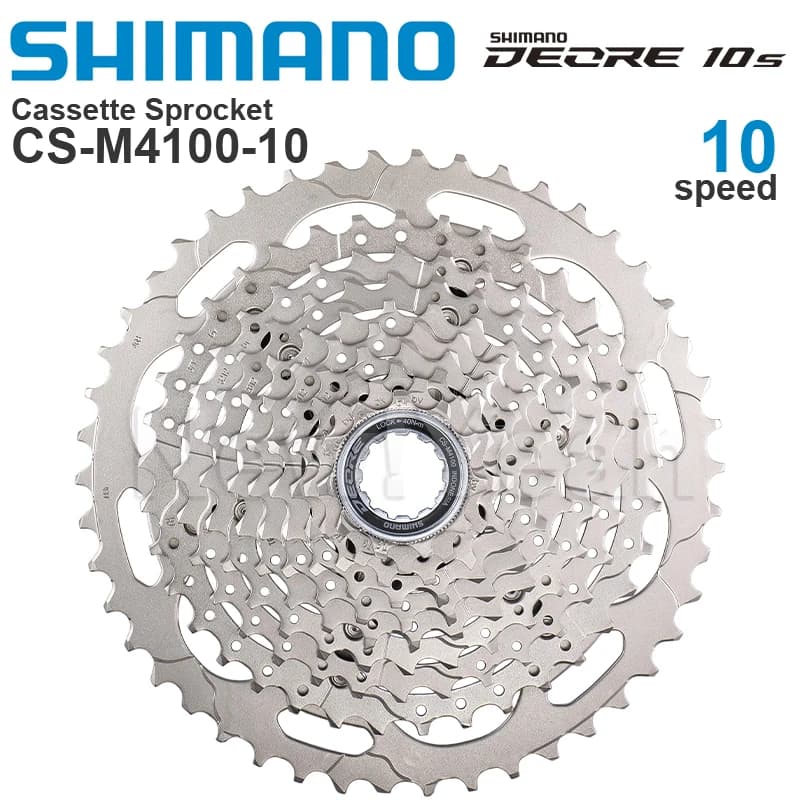 SHIMANO DEORE M4100 Pignon de cassette 10 V CS-M4100 10 vitesses - HYPERGLIDE -11-46T, 11-42TOriginal