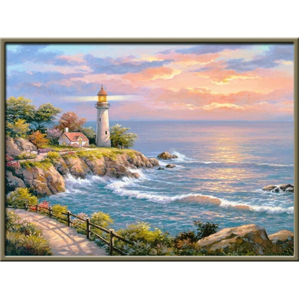 Analyste de broderie au point de croix bricolage 11CT, ensemble de loisirs grossiers, toile imprimée, fil de coton, paysage d'arbre, artisanat à la maison, vente en gros