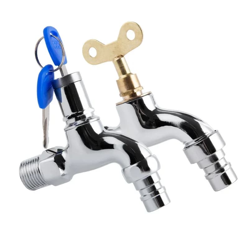 Robinet d'évier antivol de haute qualité avec clé de verrouillage, robinet d'eau de lavage domestique verrouillable à poignée unique, livraison directe pour l'extérieur