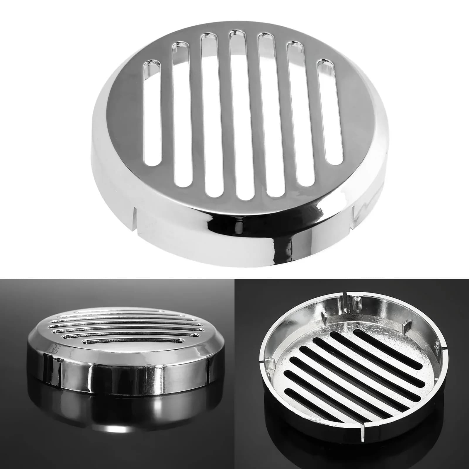 Couvercle de klaxon de voiture chromé pour moto, calandre ronde à fente, adapté pour Honda Shadow VT1100, 3.5, Vcruc1300C1800C, VT, VF750, 750/600mm, nouveau