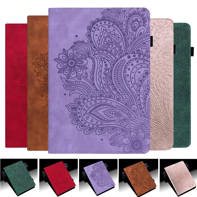 Coque pour Samsung Galaxy Tab A 10.1 2016 Coque T580 T585 gaufrage support en cuir housse de tablette pour Galaxy Tab A A6 10 1 2016 Funda