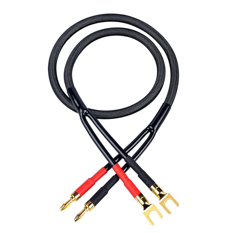 Câble de haut-parleur HIFI en cuivre de haute pureté 5N OFC DIYLIVE pour connexion latérale de l'amplificateur de puissance du haut-parleur principal, câble audio passif