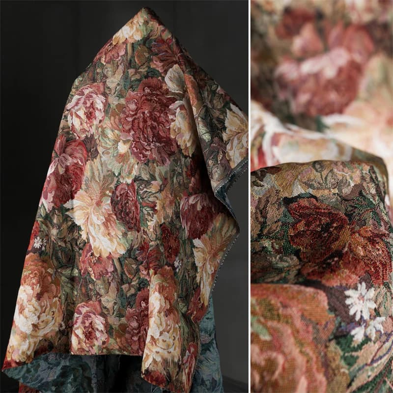 Niche rétro tournesol Jacquard Art pour bricolage, nappe à coudre, robe, vêtement, décor de fond, tissu patchwork