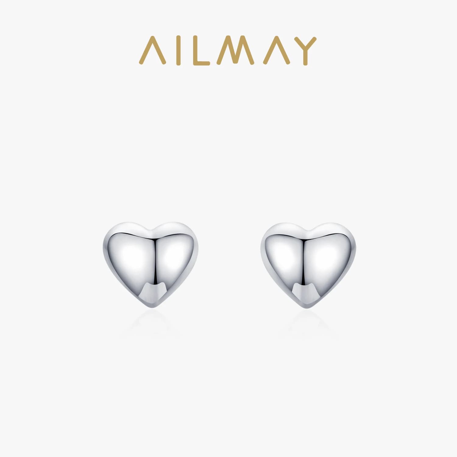 Ailmay – boucles d'oreilles en forme de cœur pour fille, en argent Sterling 925, Anti-allergie, haute qualité, cadeau de saint valentin