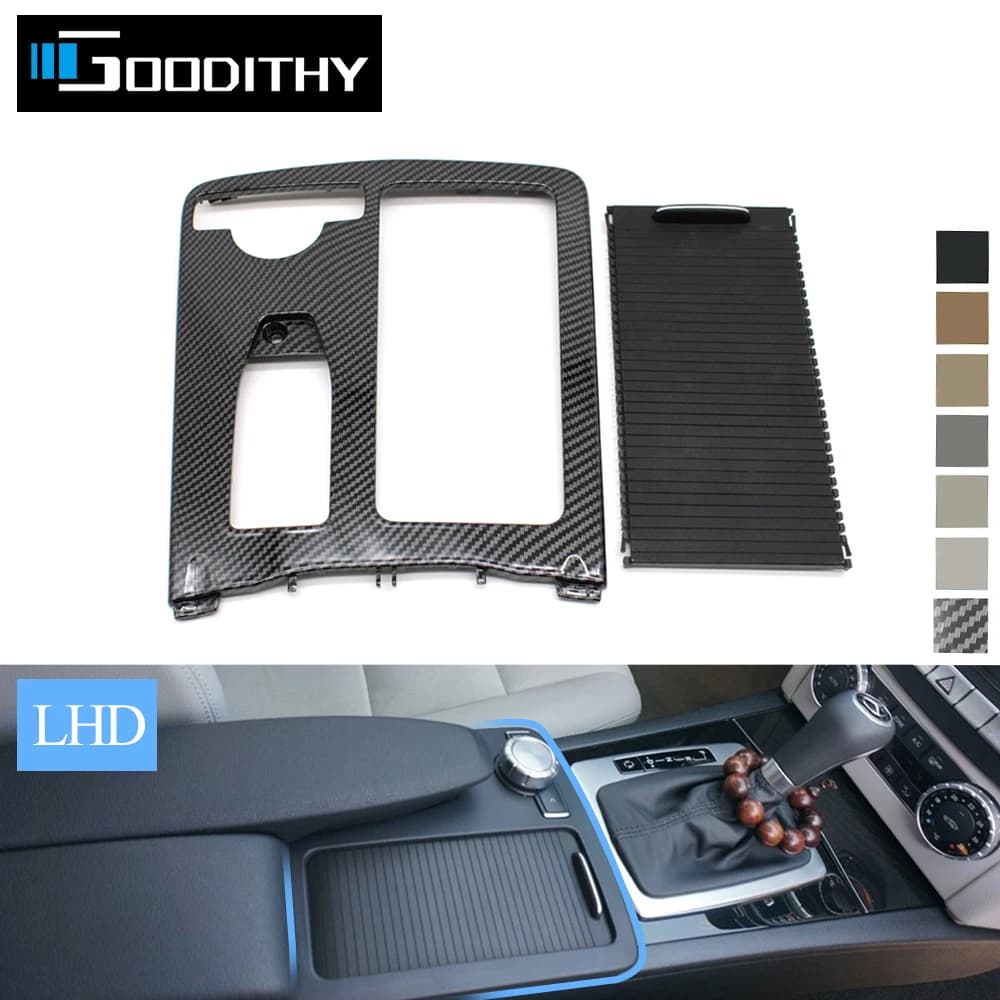 Accoudoir de Console centrale LHD, porte-gobelet de boisson, panneau de cadre de volet roulant pour Mercedes Benz W204 C180 C200 C220 W207 E W212 E260