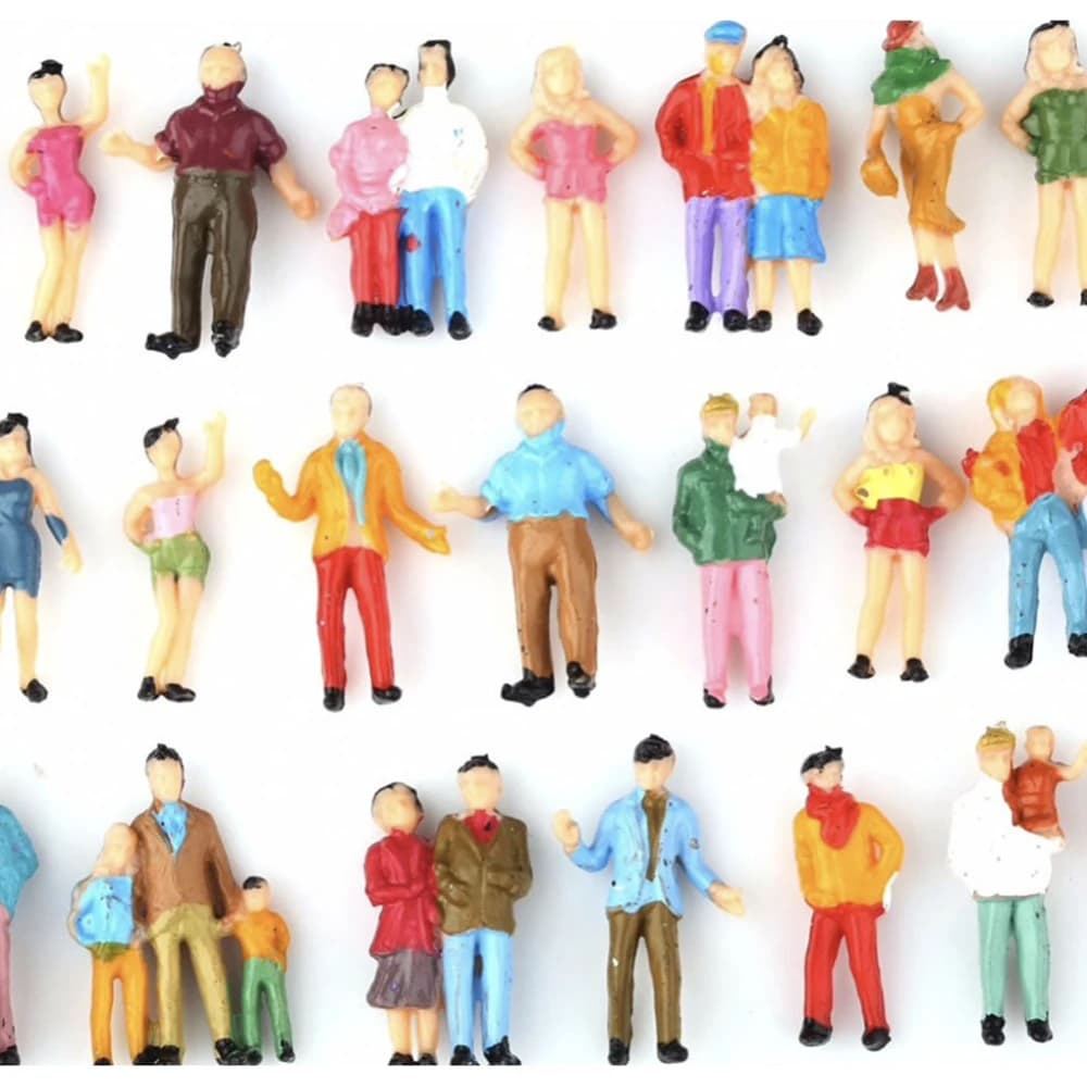 10/25 pièces Figurines de modélisme ferroviaire en plastique peintes à l'échelle 1:87, modèles de personnes connectées, parfaites pour les dioramas ou les maquettes.