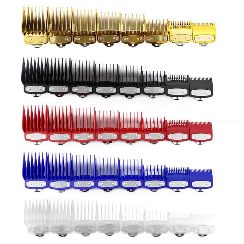 8 pièces/ensemble pour tondeuse à cheveux universelle Wahl, guides de coupe, embouts de protection 1.5/3/4.5/6/10/13/19/25mm