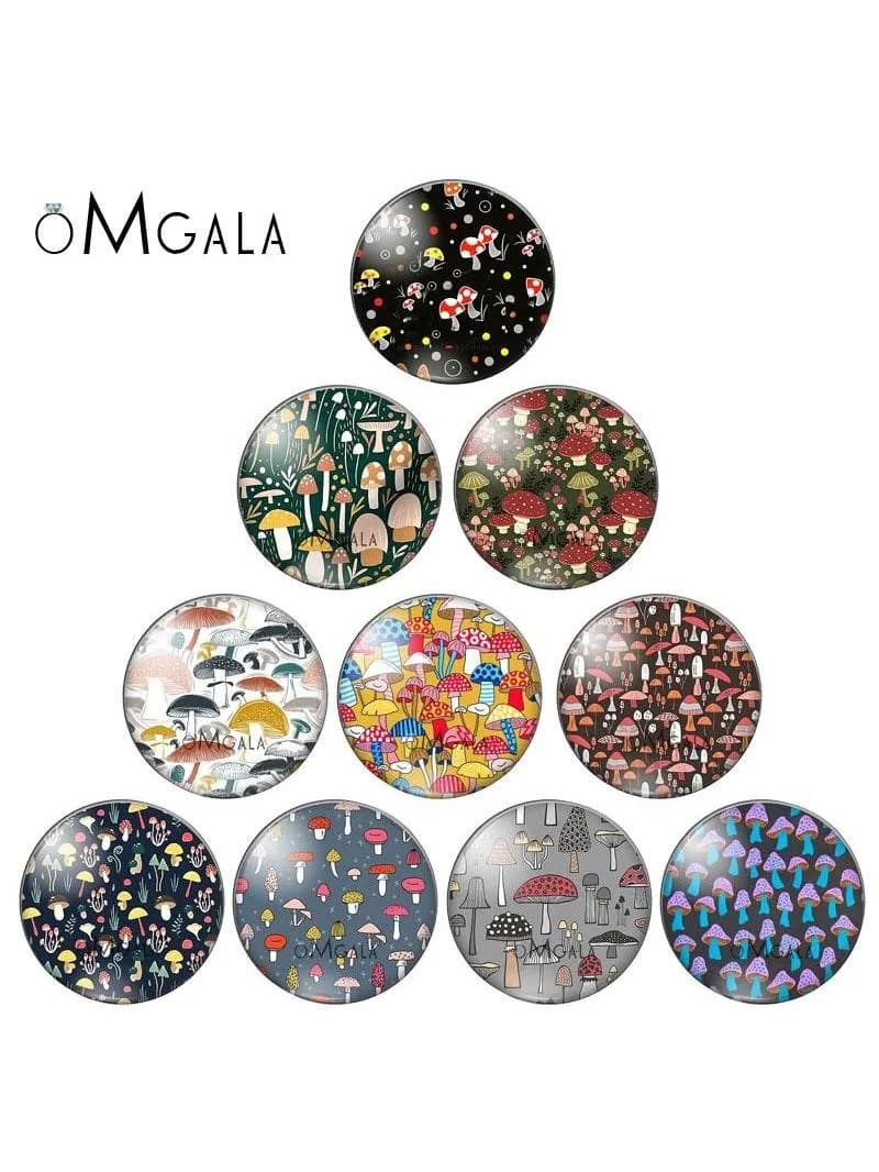 Cabochon rond en verre à dos plat, beaux motifs de fond de pièce plus lente, démonstration, résultats exécutifs, 10 pièces, 12mm, 14mm, 16mm, 18mm, 20mm, 25mm