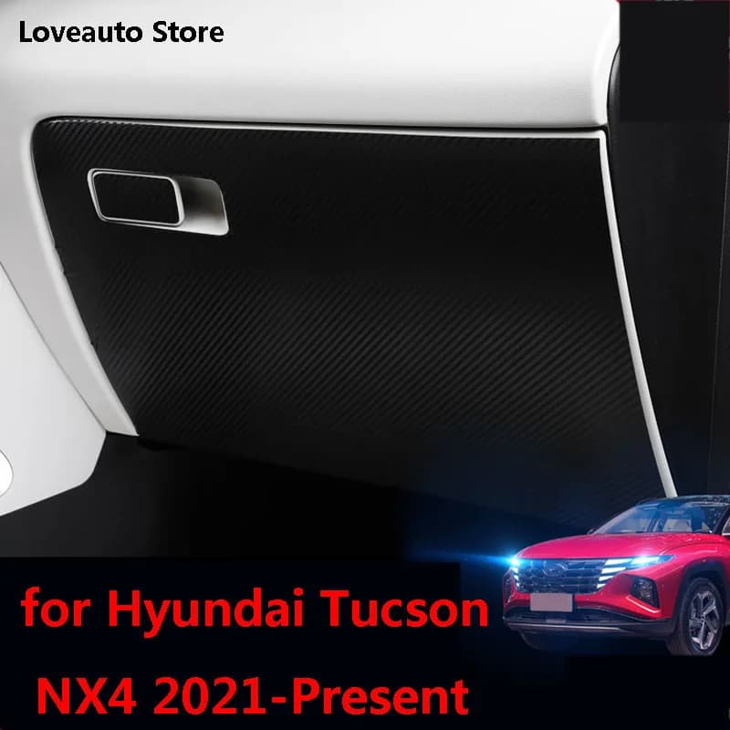 Pour Hyundai Tucson NX4 2021-2025, protection anti-coup de pied pour le copilote, tapis anti-salissure, autocollant de décoration, bande en cuir, accessoires