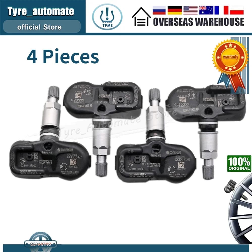 Système de surveillance de la pression TPMS 433MHz pour 2018-2025 KIA PROCEED (CD) KIA XCEED (CD) TPMS GENSOR 52940-J7000 PMV-CH15