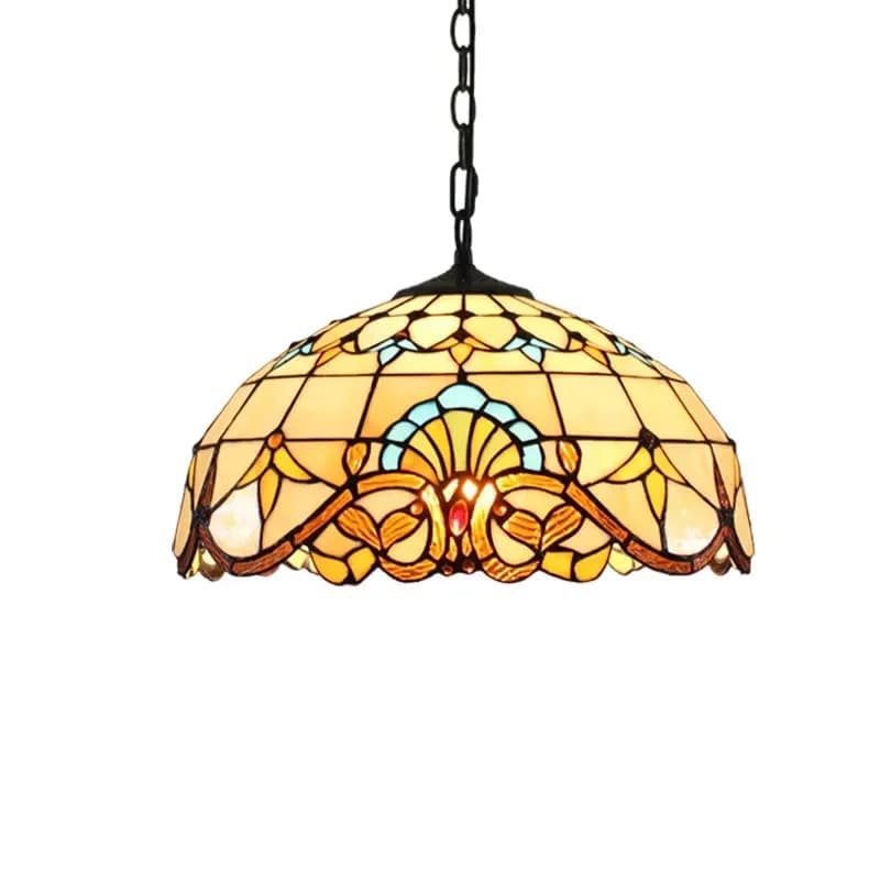 Lustre en verre coloré rétro européen, luminaire créatif pour Bar, Restaurant, chambre à coucher, porche, balcon, méditerranéen