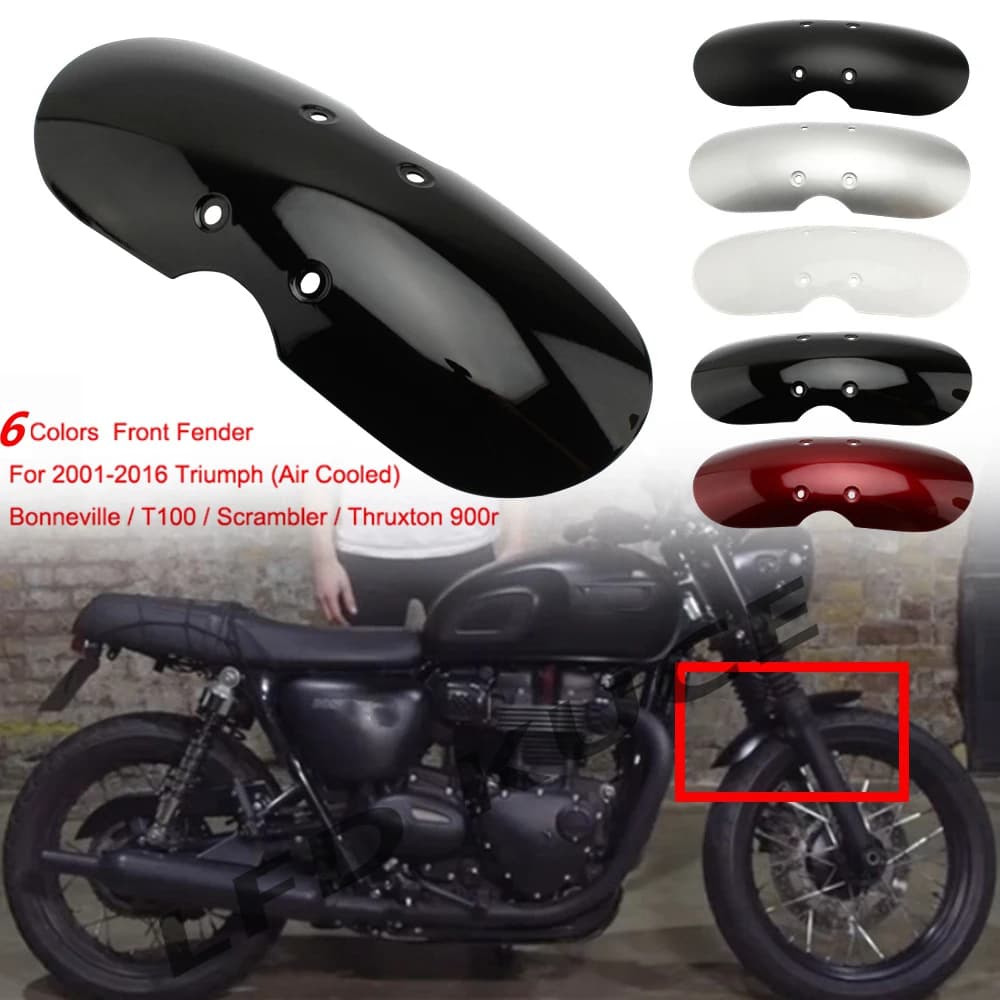 Garde-boue avant court 5 couleurs pour moto Cafe Racer, masque de protection anti-éclaboussures, carénage Chopper compatible Triumph Scrambler 01-16