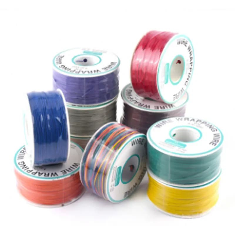 Un rouleau de 8 couleurs 30AWG fil d'enroulement étamé OK fil PCB cavalier fil isolé câble PCB soudage
