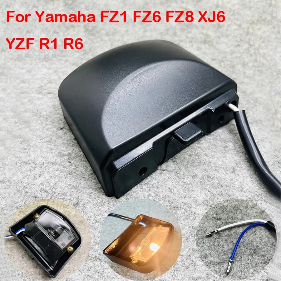 Plaque d'immatriculation arrière de moto ABS noir, 1 pièce, pièces de feu arrière pour Yamaha YZF R1 R6 FZ1 FZ6 FZ8 XJ6