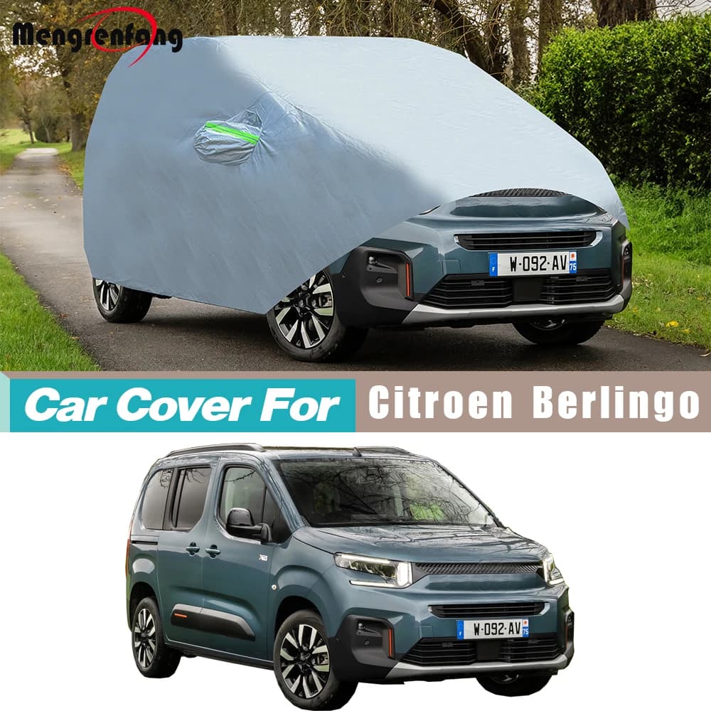 Juste de voiture complète pour Crystal en Berlingo, pare-soleil extérieur anti-UV, protection contre la pluie, la neige, la glace, la poussière, MPV