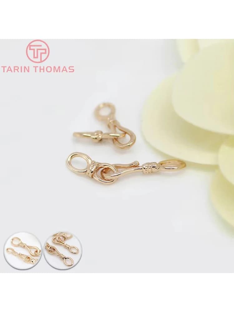 (3298)10 ensembles 22x4.5MM 27x5.5MM 24K couleur or plaqué laiton collier fermoirs connecteur haute qualité bijoux à bricoler soi-même accessoires