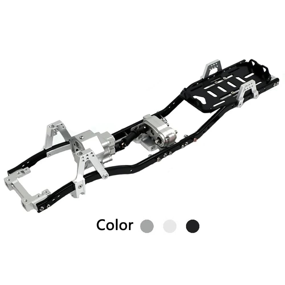 Le nouveau cadre de châssis en métal de boîte de vitesses pré-fixale d'empattement de 313mm 12.3 "pour 1/10 RC voiture sur chenilles axiale SCX10 et SCX10 II 90046