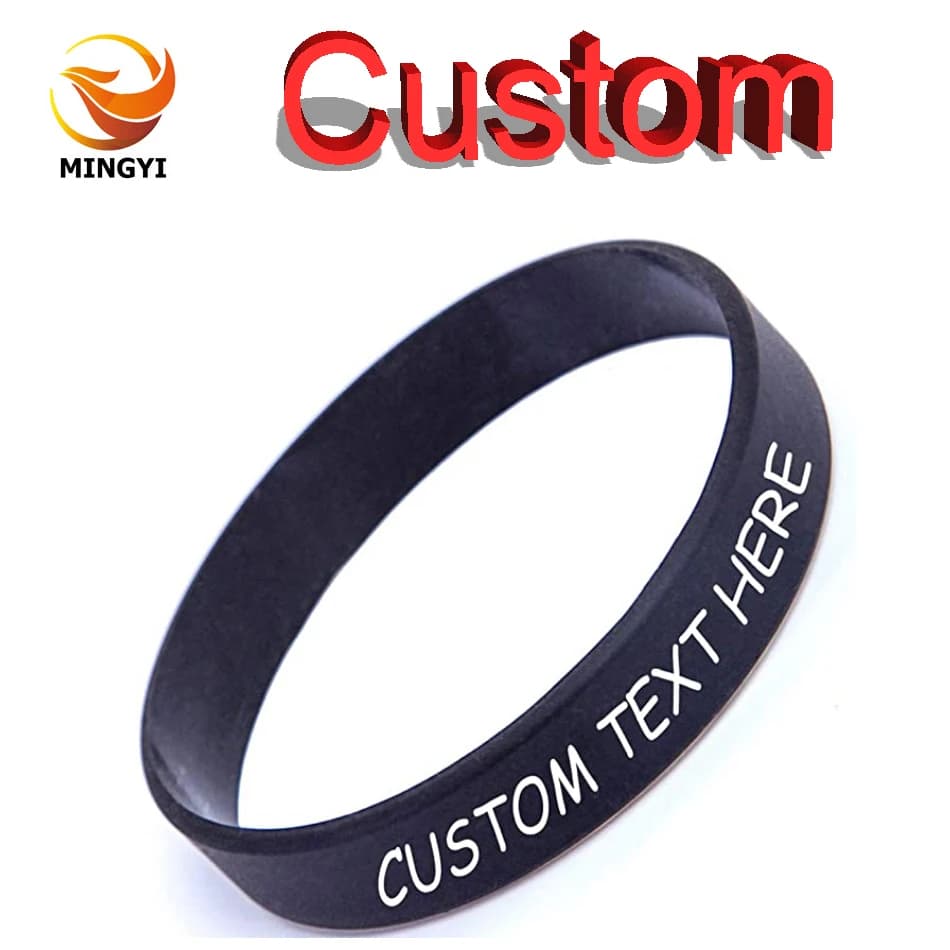 Bracelets en Silicone Personnalisés avec Technique Imprimée, Bracelet Personnalisé pour ixd'Anniversaire et Événements, 50 ou 100 Pièces