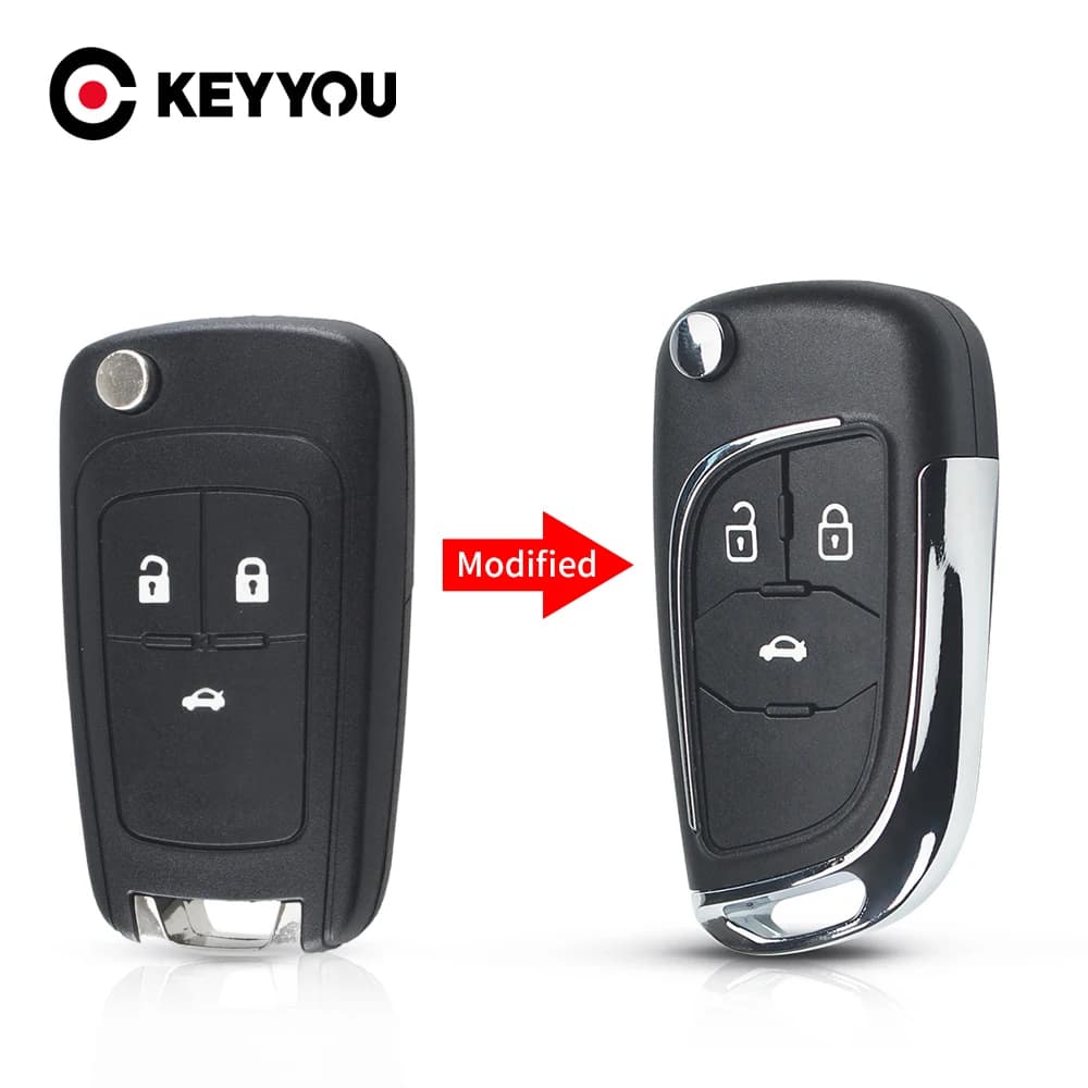 KEYYOU 2/3/4/5 boutons pour Opel pour Chevrolet Cruze Aveo Malibu Epica Lova 2009 2010 2011 2012 2013 étui de clé à distance Filp modifié