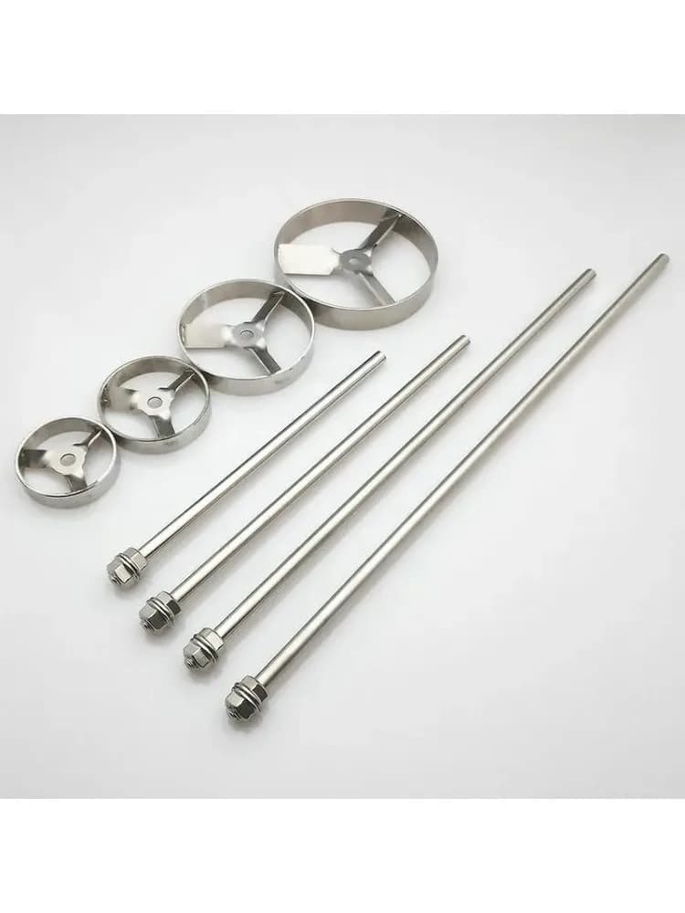 1 pièce Palette d'agitation de Type Turbine en acier inoxydable, agitateur de laboratoire de 50mm/60mm/80mm/100mm, lame d'agitation ou tige de mélange de dispersion 1 pièce