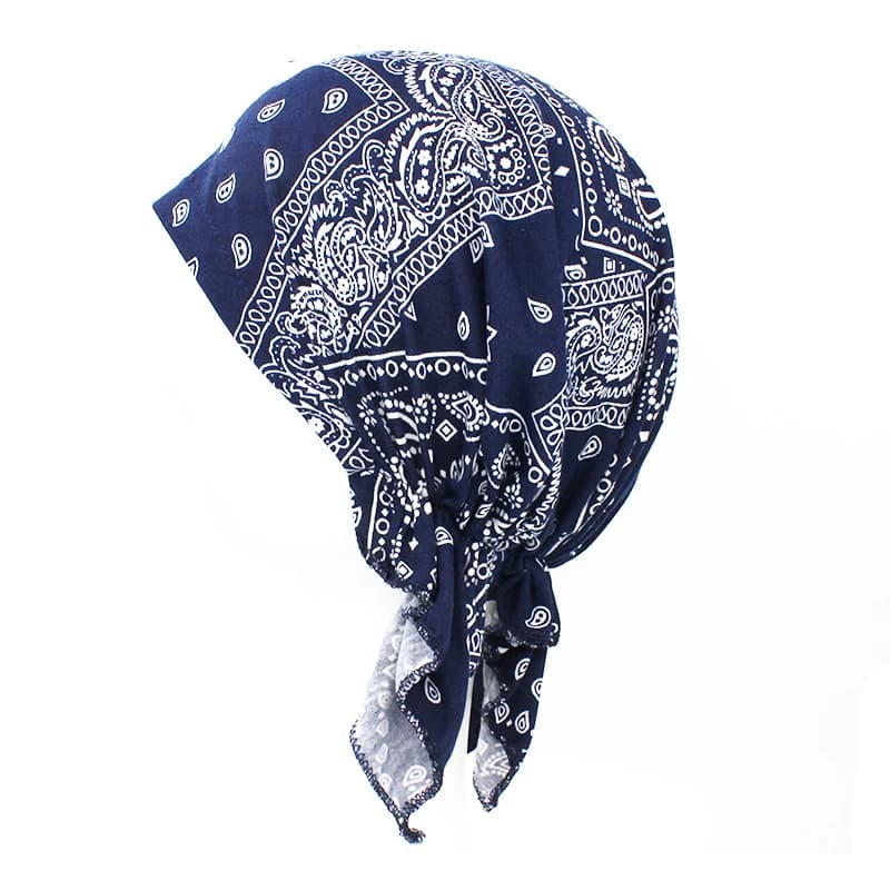 Bandanas florales pour femmes, turban hip-hop pour filles, couvre-chef, casquettes rurales pour dames, foulard de mode féminin en polyester HD007