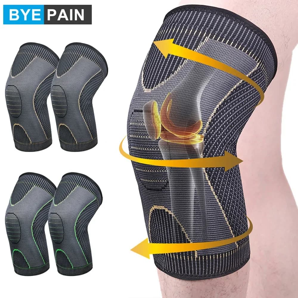 Genouillère, Manchon de Compression pour Hommes et Femmes, Soutien du Genou pour la Course à Pied, l'Entraînement, la Gym, la Randonnée, les Sports