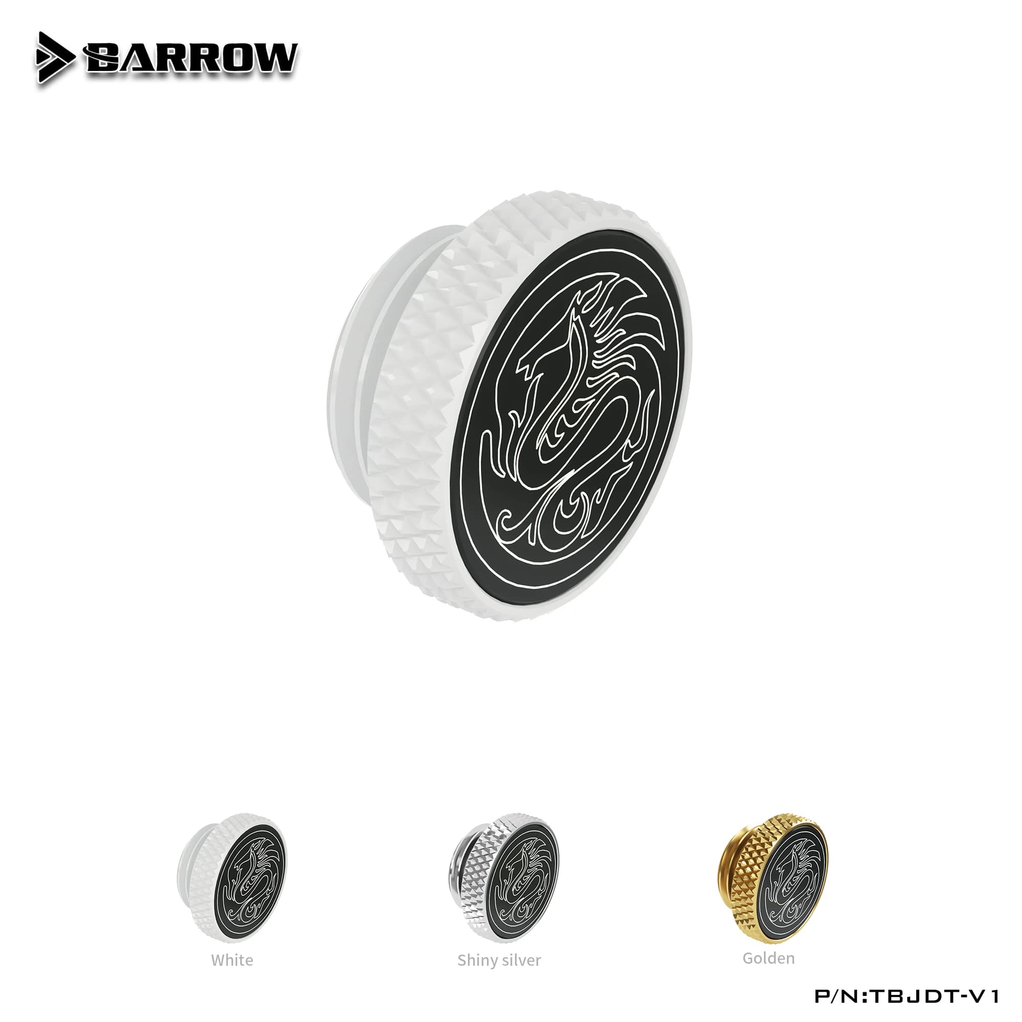 Barrow-Prise en laiton G1/4 pour refroidisseur d'ordinateur, accessoires de refroidissement par eau, avec logo Lock Dragon, édition spéciale