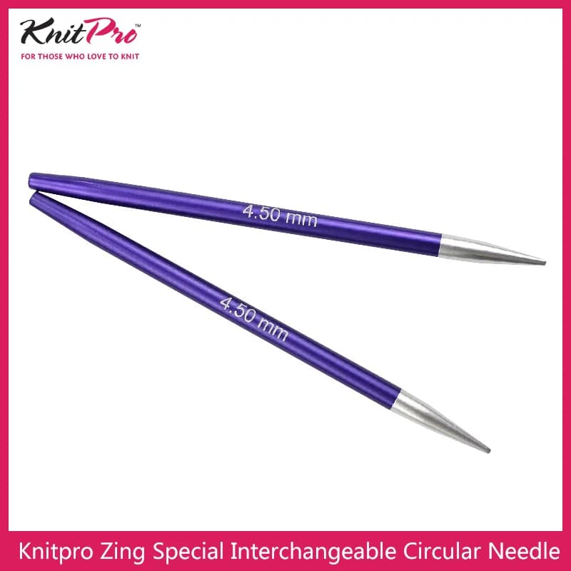 Aiguille circulaire Interchangeable spéciale Knitpro Zing, 1 pièce, environ 9.5cm