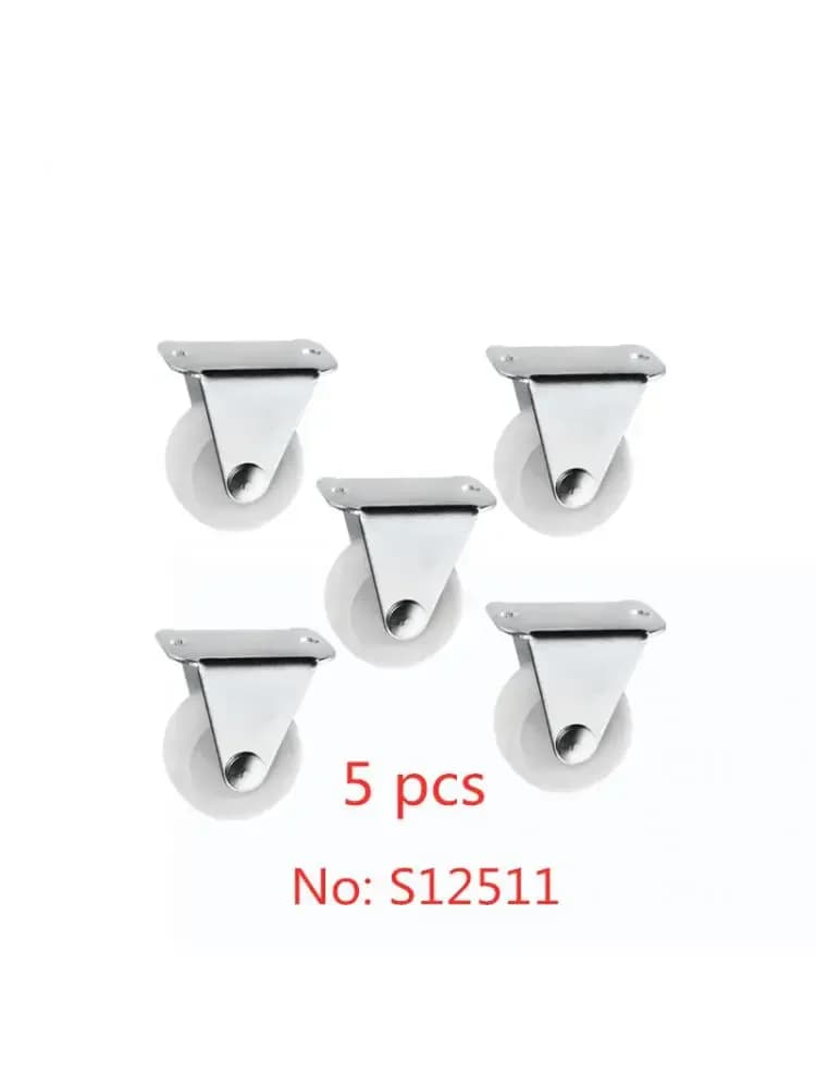 Roulettes directionnelles blanches, 5 pièces/lot, 1.25 pouces, diamètre 30mm, roues plates en PP, recommande une petite poulie pour meubles 40mm