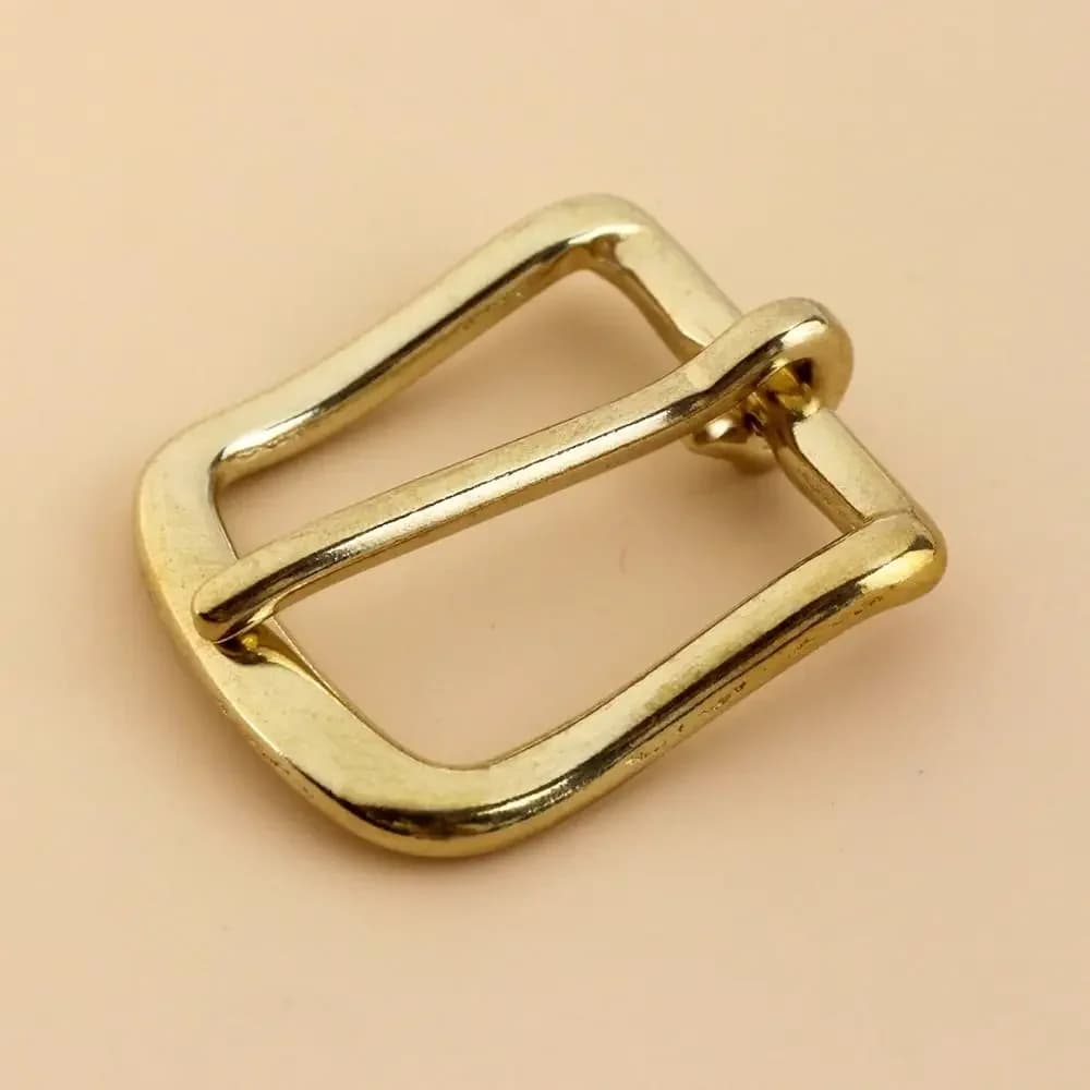 Boucle de ceinture en laiton massif, 1 pièce, barre d'extrémité, barre de talon, demi-boucle pour sac artisanal en cuir, sangle pour jean, sangle de collier de chien