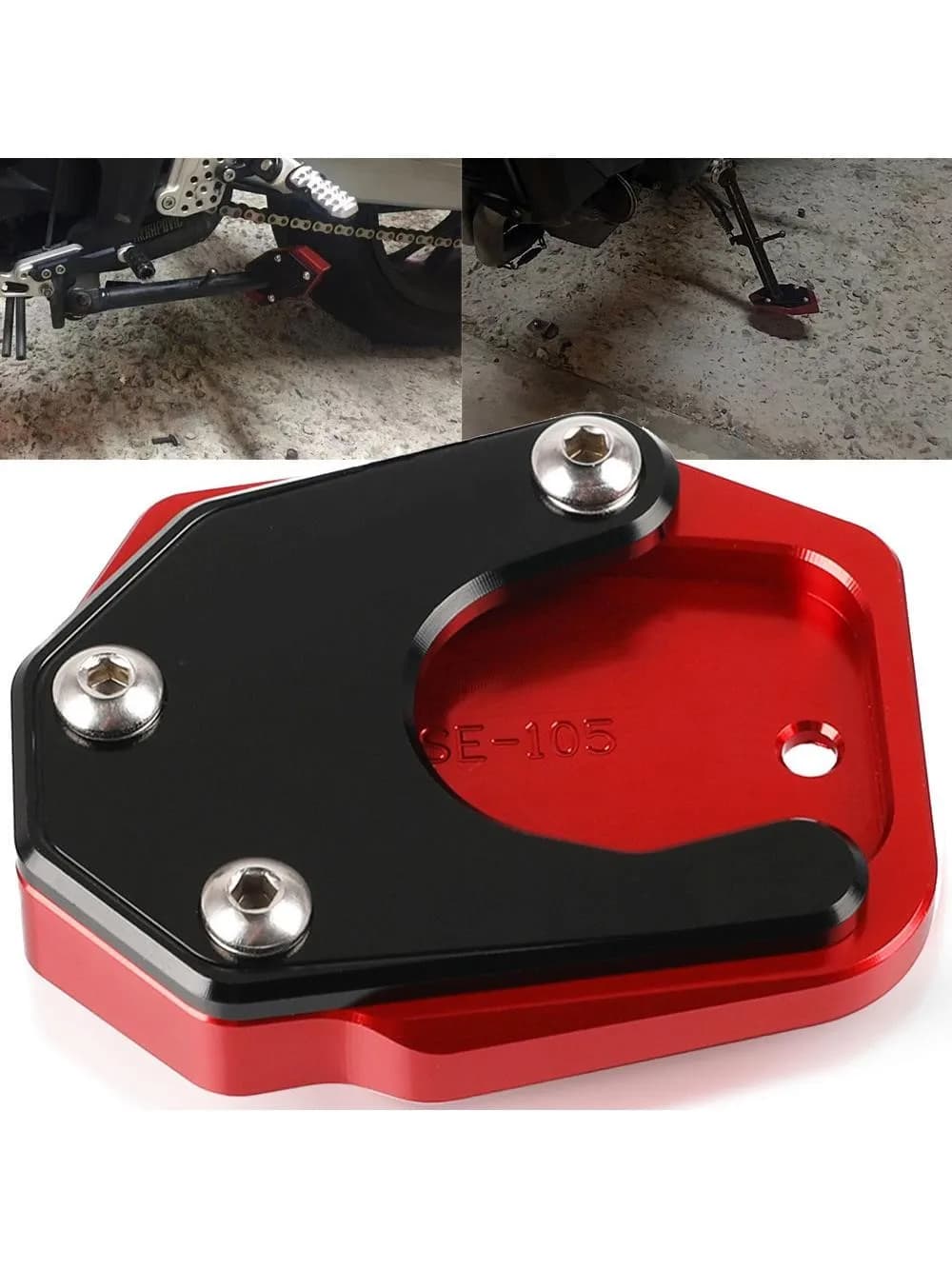 Pour Honda NX650 NX 650 J-X Restator 1993 1994 1995 1996 1997 1998 1999 Agrandisseur de béquille latérale Plaque de déclinaison support Agrandir Extension