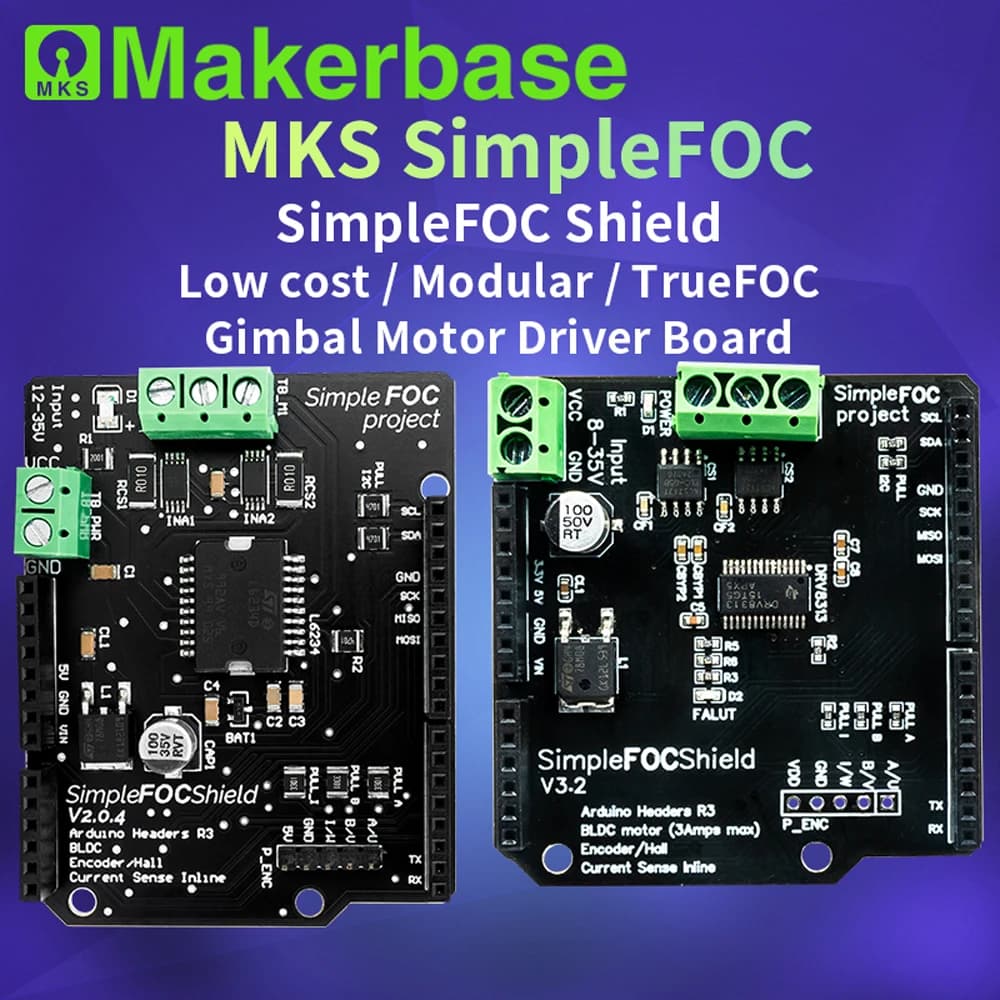 Makerbase SimpleFOC Shield V2.0.4 FOC BLDC carte contrôleur de moteur Arduino Servo