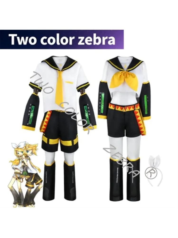 Costume de Cosplay Anime Kcagamine Rin Len, uniforme de marin, tenue de fête d'halloween, ensemble complet de tenues de bande dessinée de noël