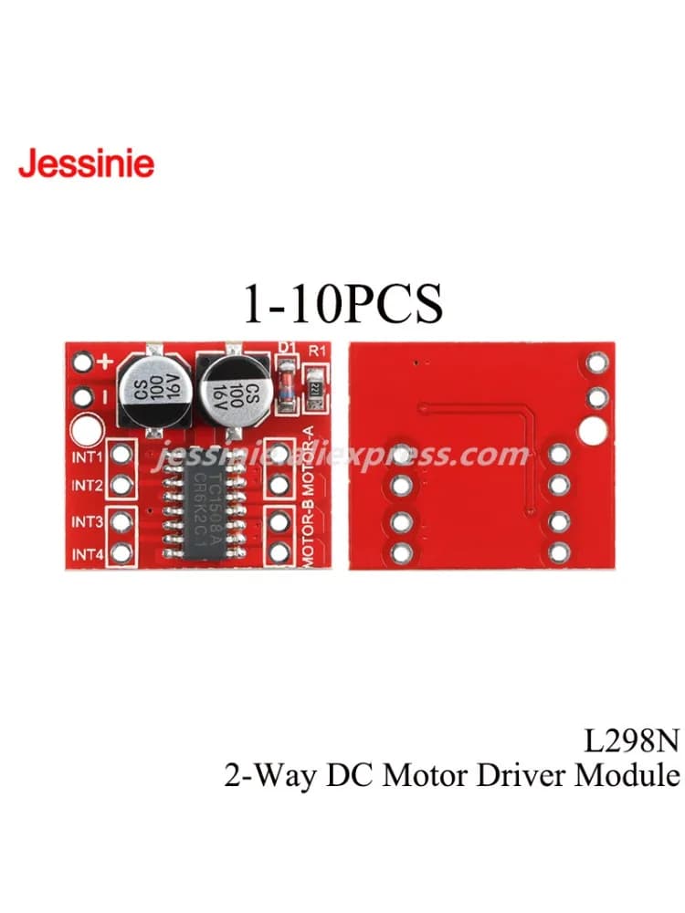 Module de pilote de moteur à courant continu à 2 voies, 1 à 10 pièces, 2V-10V, 1,5a, vitesse PWM avant et arrière, double pont en H, pilote de moteur pas à pas L298N