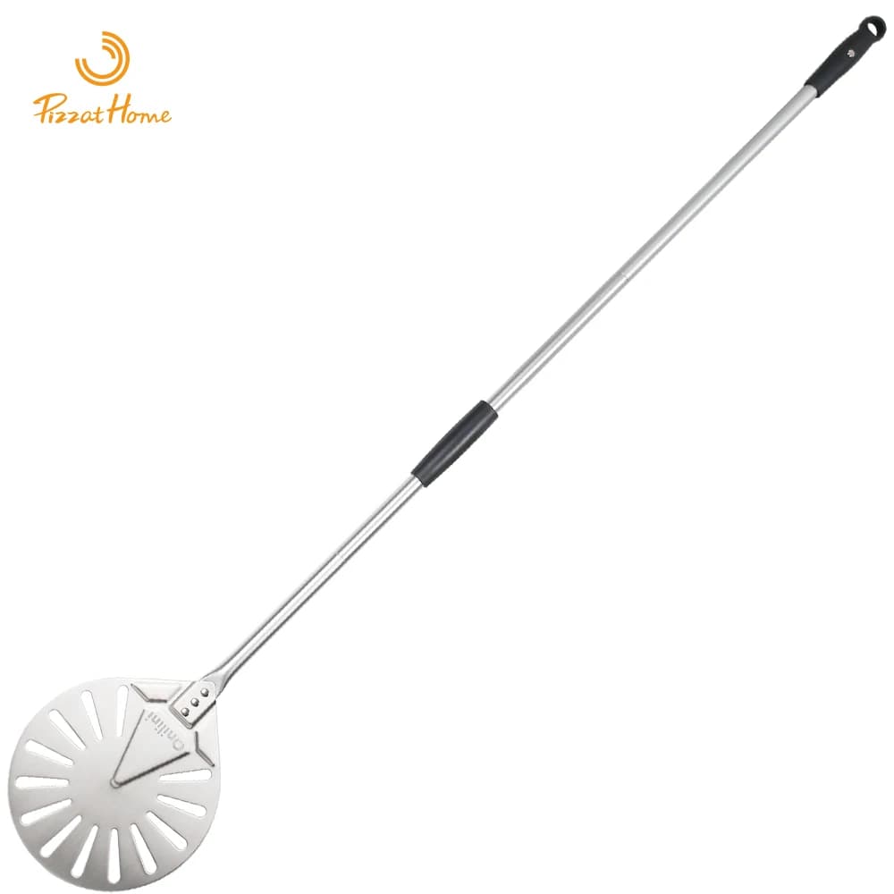 PizzAtHome 56 pouces en acier inoxydable tournant peau ronde Pizza tournant pelle amovible tournant Pizza Peel Paddle longue Pizza outil