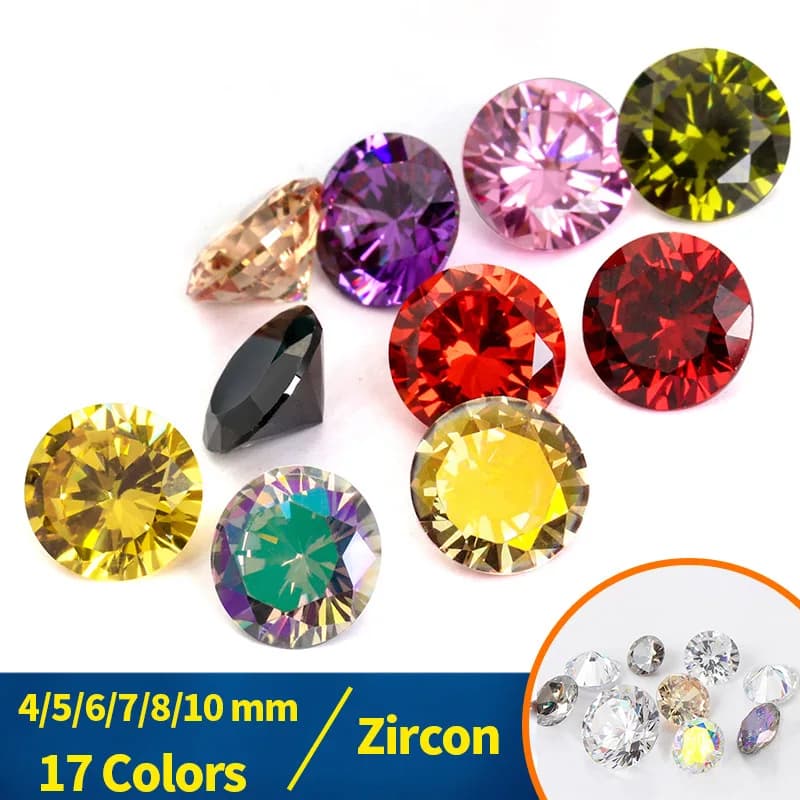 50/20 pièces Zircon Multi taille Zircon rond pierre précieuse AAAAA zircone accessoires fabrication de bijoux pierres précieuses bague collier boucle d'oreille pierre précieuse