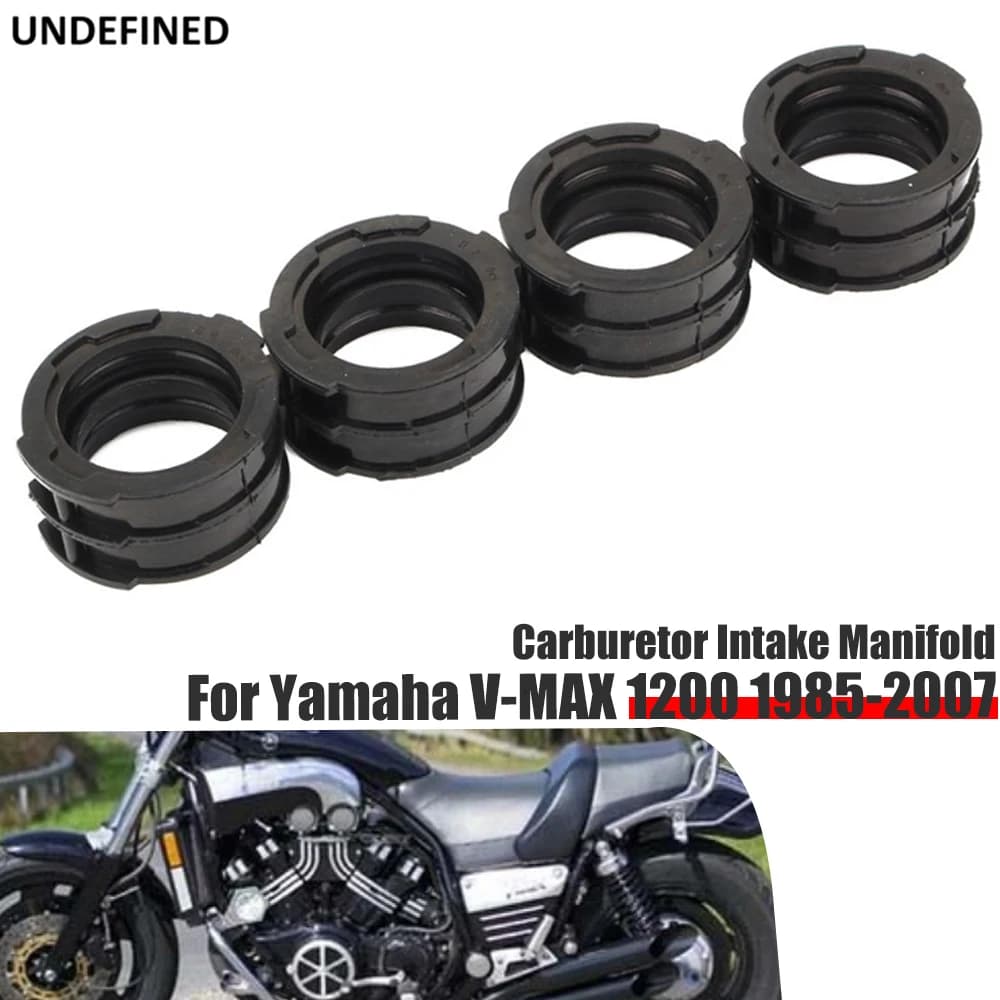 Pour Yamaha VMAX 1200 V-MAX 1200 VMX1200 1985-2007 Interface de carburateur de moto carburateur collecteur d'admission Joint bottes 4 pièces