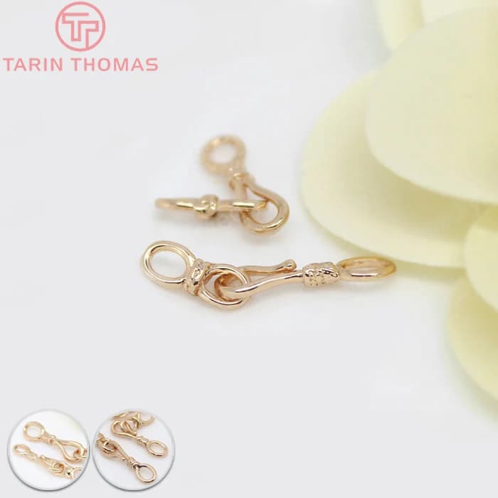 (3298)10 ensembles 22x4.5MM 27x5.5MM 24K couleur or plaqué laiton collier fermoirs connecteur haute qualité bijoux à bricoler soi-même accessoires