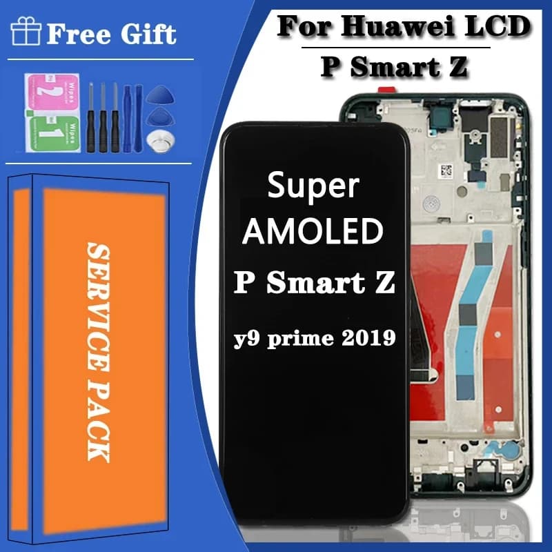 Écran LCD de 6,59 pouces pour Huawei P Smart Z STK-LX1, ensemble numériseur d'écran tactile, pièces de rechange pour Huawei Y9 Prime 2019 LCD