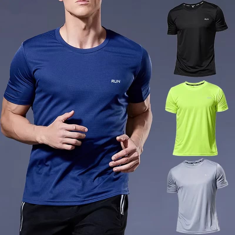Maillot de Course à Séchage Rapide pour Homme, TShirt de Football, Vêtements de Sport, Fitness, Compression