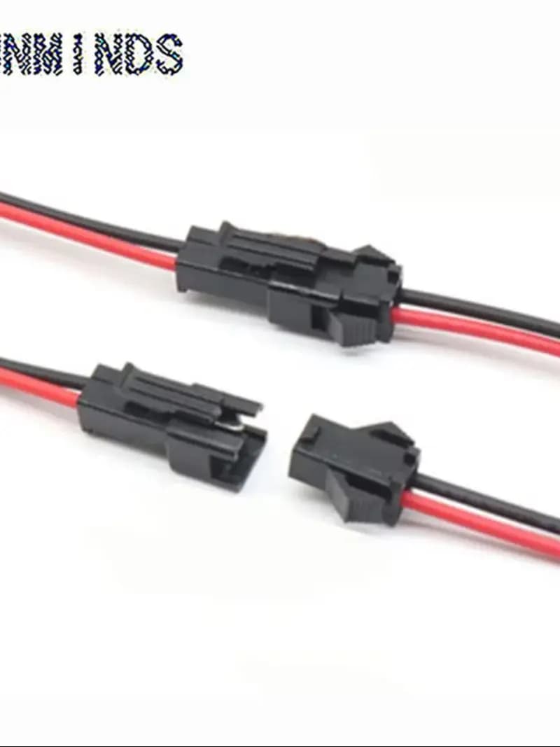 Connecteur de fil mâle à femelle SM 2P, 10 paires de 20cm, 2 broches, bandes de LED, connecteurs de pilote de lampe