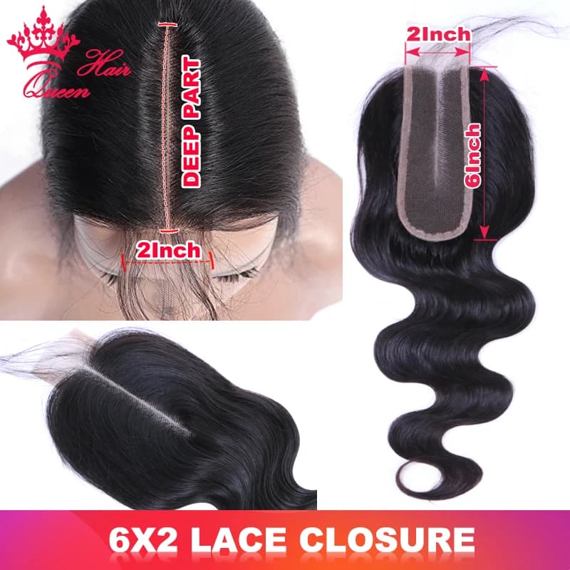 Real Invisible HD Lace 6x2 Lace Closure Brazilian Virgin Human Raw Hair Body Wave Straight Small Knots Pre Plucked Hairline