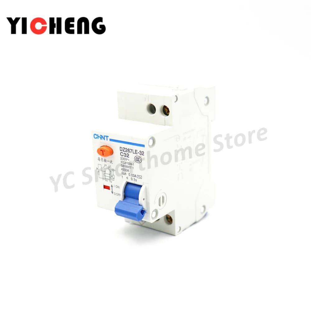 Disjoncteur de protection contre les fuites de courant Chint DZ267LE-32/C Type 1P+N6-32A (Nouveau disjoncteur NXBLE-40 en option)